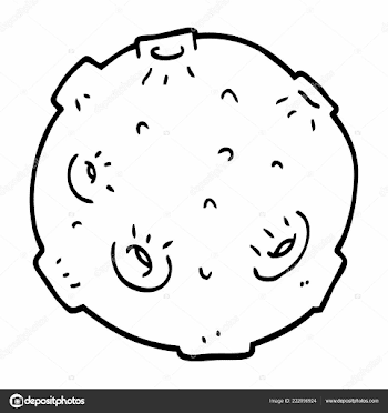 Drawings: cartoon moon drawing | Line Drawing Cartoon Moon Craters ...