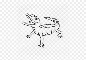 Drawn Alligator Reptile - Baby Alligator Drawing
