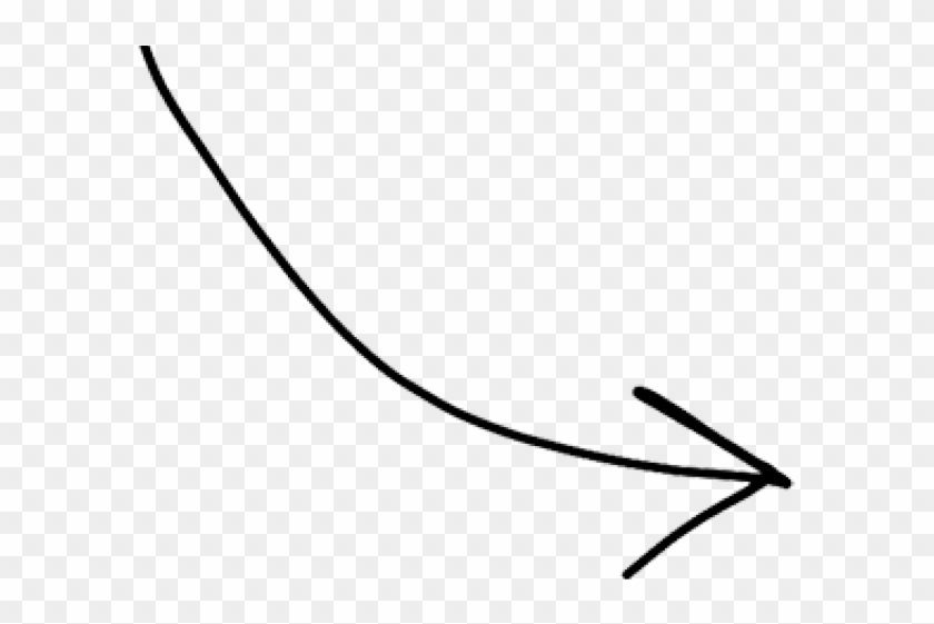 Drawn Arrow Transparent Hand - Line Art