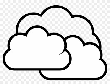 Drawn Cloud Transparent Background - Cloudy Clipart Black And White