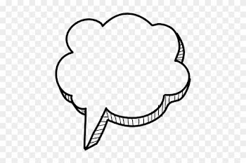 Drawn Clouds Transparent Background - Nube De Pensamiento Png