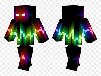 Drawn Minecraft Rainbow Creeper - Pixel Gun 3d Cool Skins