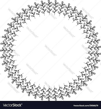 drawn minimal doodle flower wreath collection