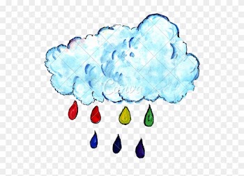 Drawn Rainbow Cloud Png - Illustration