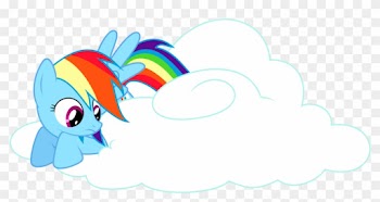 Drawn Rainbow Cloud Png - Illustration