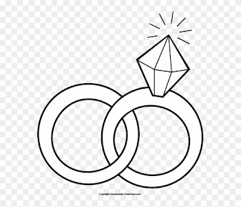 Drawn Ring Wedding Clipart - Wedding Ring Illustration Png
