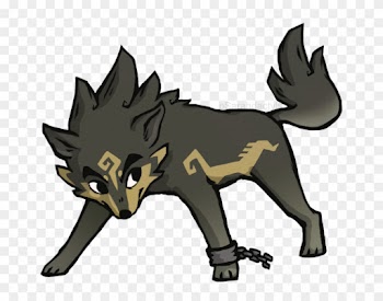 Drawn Toon Wolf - Wind Waker Wolf Link