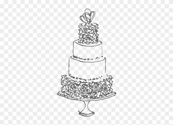 Drawn Wedding Cake Line Drawing - Wedding Cake Sketch