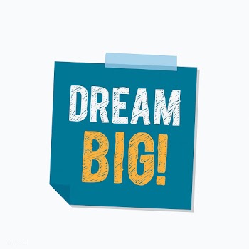 Dream big sticky note illustration | Free stock vector - 412562
