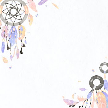 Dream catcher border vector Bohemian style