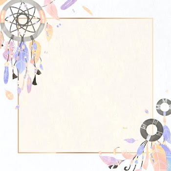 Dream catcher frame vector Boho style