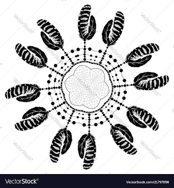 Dream catcher silhouette vector image
