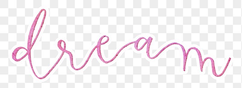 Dream png word sticker typography, | Free PNG - rawpixel