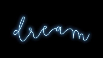 Dream word, neon typography psd | Free PSD - rawpixel