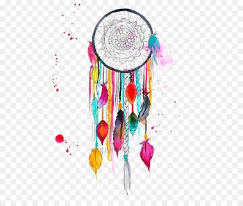 Dreamcatcher Art Watercolor painting Drawing - Dreamcatcher 