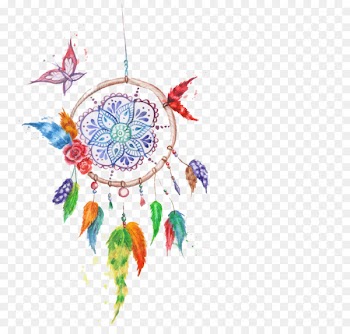Dreamcatcher Euclidean vector Watercolor painting Feather - Color Dreamcatcher 