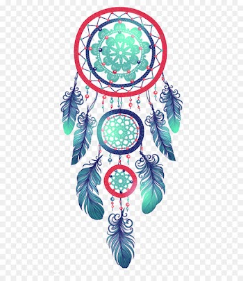 Dreamcatcher Illustration - Blue dream catcher 