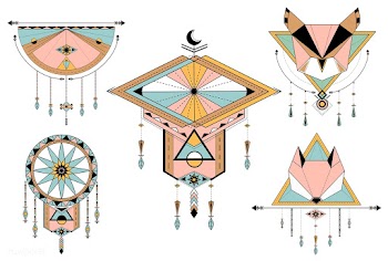 Dreamcatcher styled vectors on background | Free stock vector - 22809
