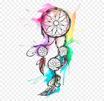 Dreamcatcher Tattoo Clip art - Watercolor Dreamcatcher 