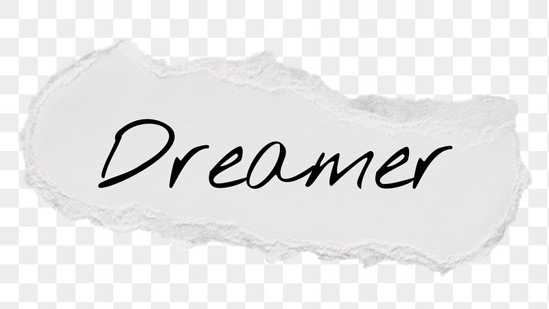 Dreamer png word, ripped paper, | Free PNG - rawpixel