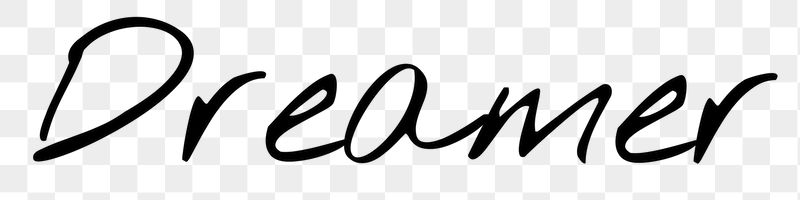Dreamer word png, simple typography | Free PNG - rawpixel