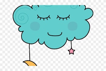 Dreaming Clipart Callout - Sleeping Cloud Cartoon