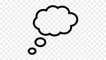 Dreaming Cloud Outline Shape Vector - Nube De Pensamiento Png
