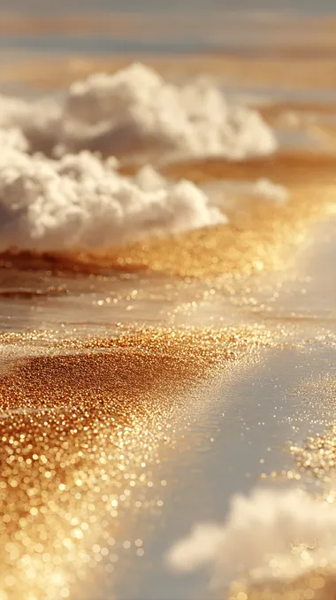 Dreamlike Golden Beach Landscape Dreamlike Golden Beach Landscape