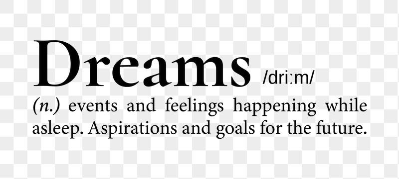 Dreams png dictionary word sticker, | Free PNG - rawpixel