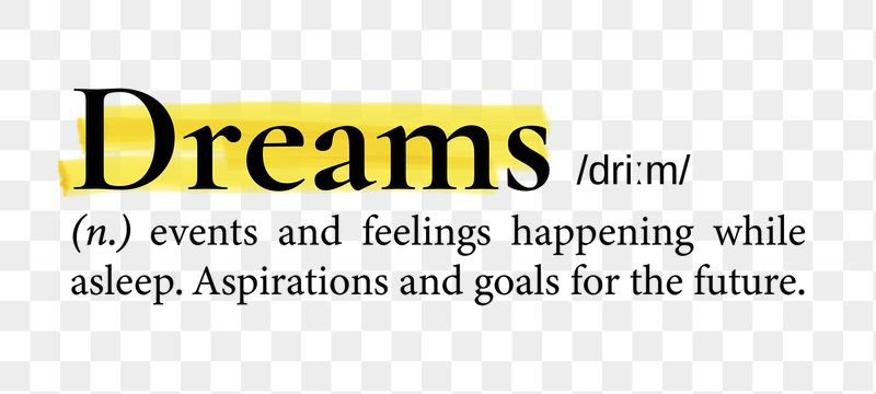 Dreams png dictionary word sticker, | Free PNG - rawpixel