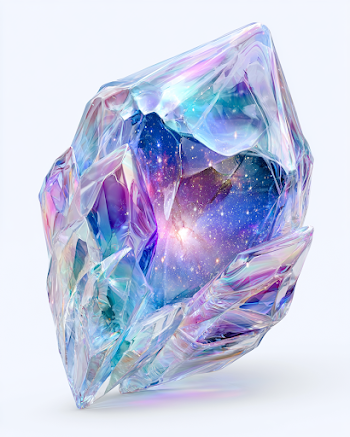 Dreamy Holographic Crystal with Cosmic Elements