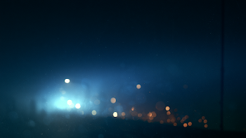 Dreamy Nightscape with Floating Lights