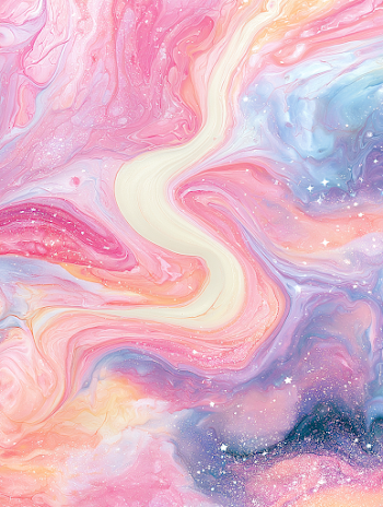 Dreamy Pastel Fluid Abstract Art
