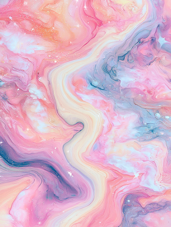 Dreamy Pastel Fluid Art