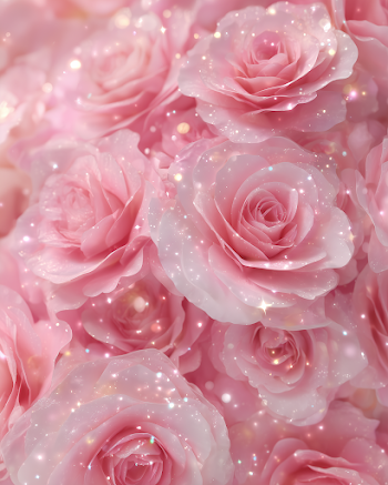 Dreamy Pastel Pink Roses Background