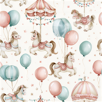 Dreamy Vintage Carousel Nursery Pattern