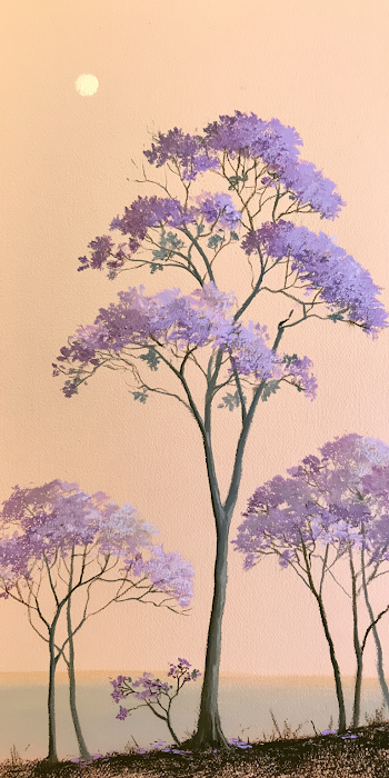 Dreamy Violet Jacaranda Woodland