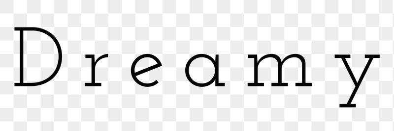Dreamy word png, simple typography | Free PNG - rawpixel