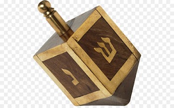 Dreidel Hanukkah Judaism Hebrew alphabet - Wood hammer 