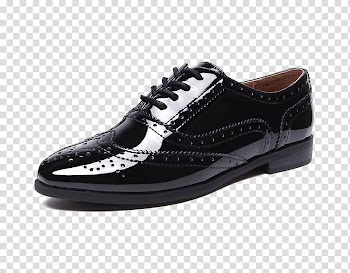 Dress shoe Leather, Carved Bullock carved leather shoes, leather transparent background PNG clipart