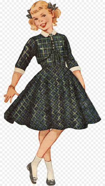Dress Vintage clothing Digital stamp Postage Stamps - vintage woman 