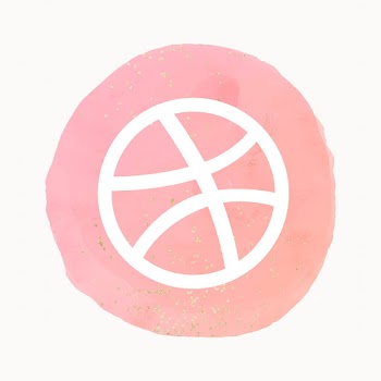 Dribbble icon for social media in watercolor… | Free stock illustration | High Resolution graphic