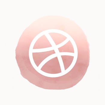 Dribbble icon for social media in watercolor… | Free stock illustration | High Resolution graphic