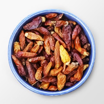 Dried chili in a bowl, | Free PSD - rawpixel