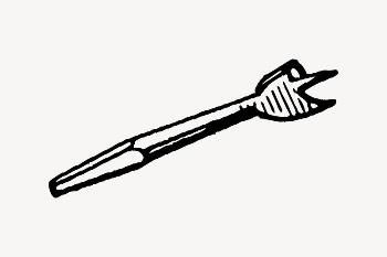 Drill bit clipart, vintage illustration | Free Vector Illustration - rawpixel