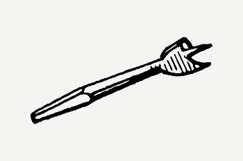Drill bit collage element, black | Free PSD Illustration - rawpixel