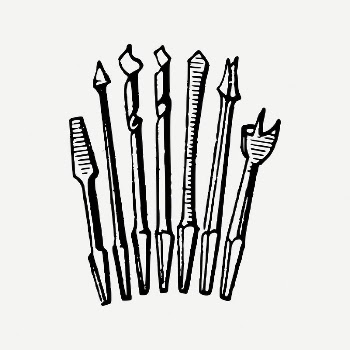 Drill bit set collage element, | Free PSD Illustration - rawpixel
