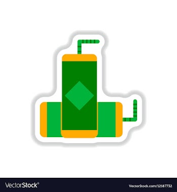 Drink icon in paper sticker vector image