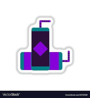 Drink icon in paper sticker vector image