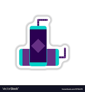 Drink icon in paper sticker vector image
